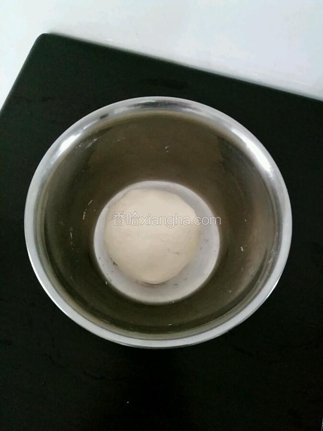 揉成光滑的面团放在一边醒发