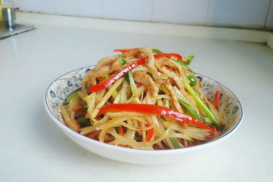青红椒子姜肉丝