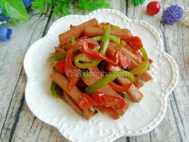 彩椒炒午餐肉