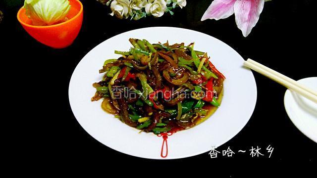 双椒炒肉皮
