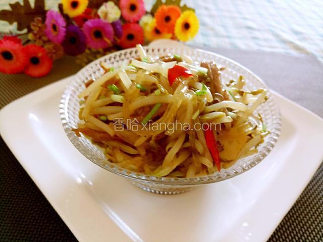 绿豆芽炒粉条