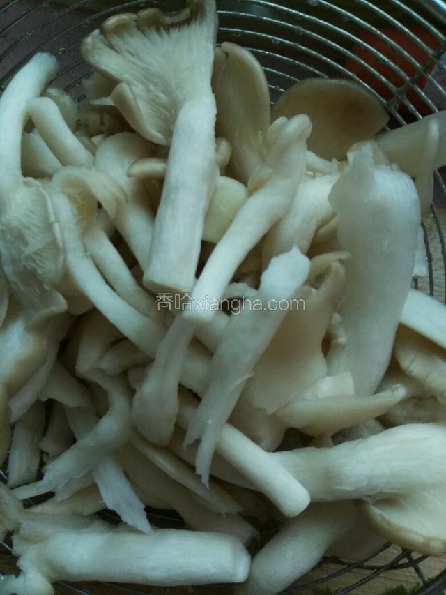 袖珍菇捞出沥水
鸡蛋打散