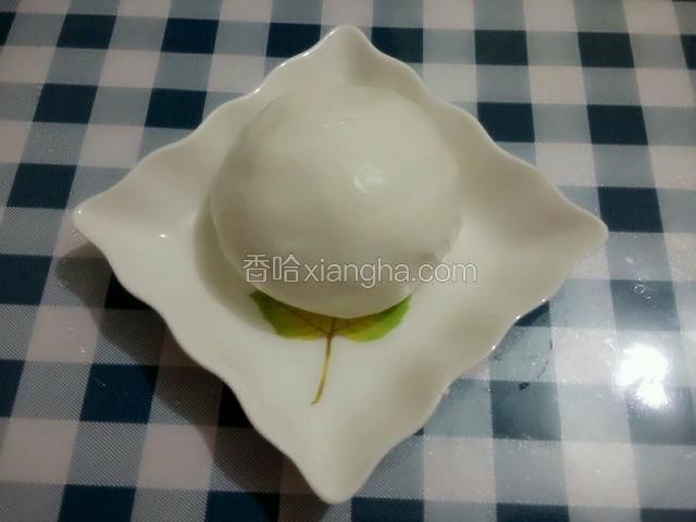 用温水揉成面团；