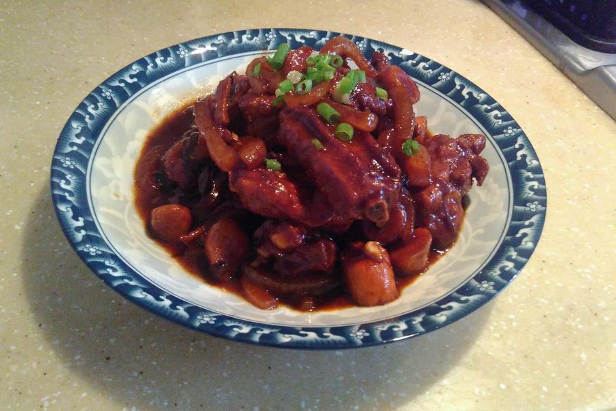 山药炖红烧排骨