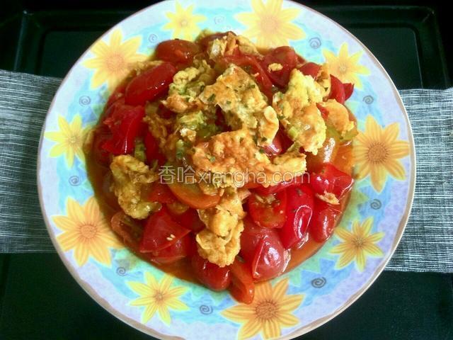 圣女果炒鸡蛋