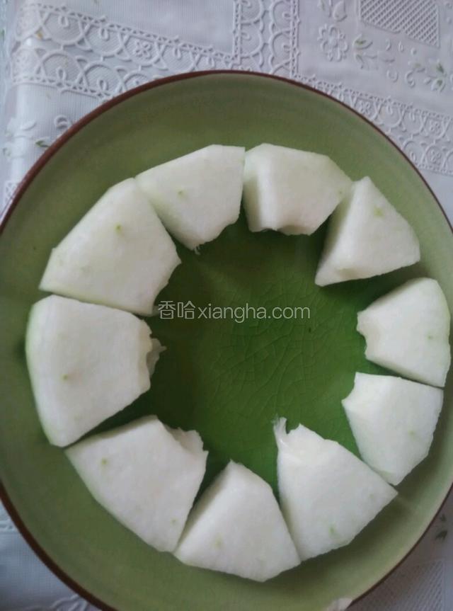 冬瓜切片摆盘