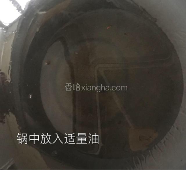 锅中放入适量油