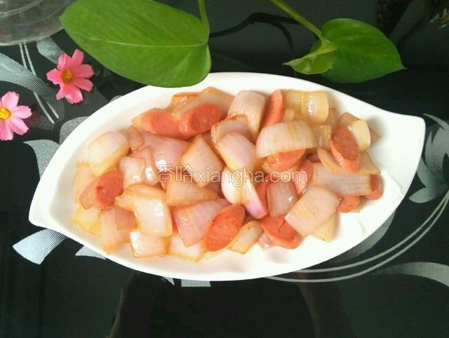 洋葱炒火腿肠