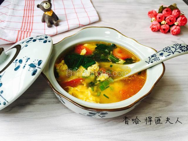 番茄鸡蛋青菜汤