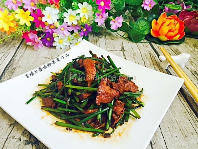 香爆韭薹猪肉