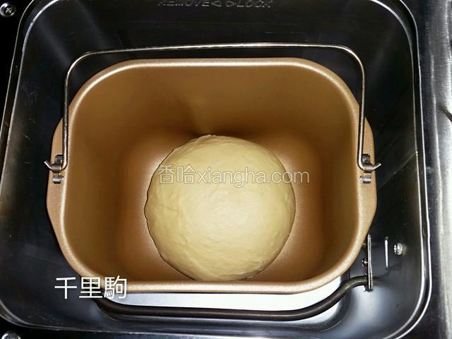 揉圆放在面包机发酵