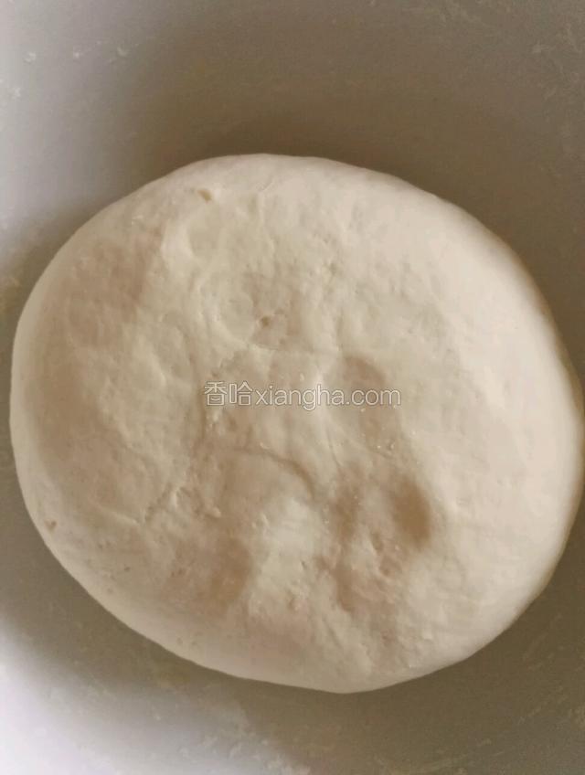 揉成光滑面团盖保鲜膜放温暖处发酵