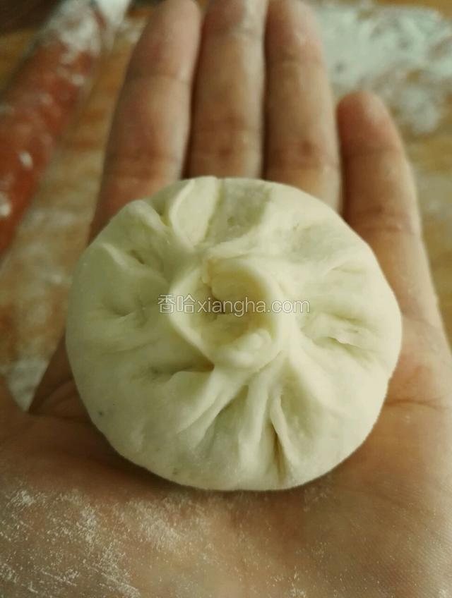 打褶包成小包子（一个人不方便照相）