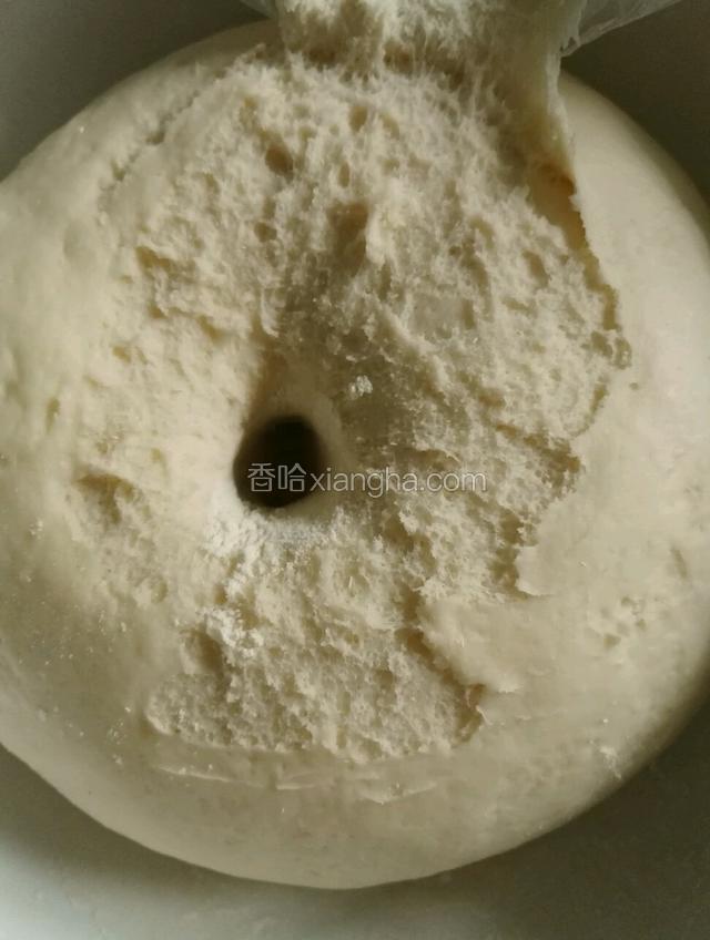 发酵好后用手蘸面粉搓面团不回缩就成功了