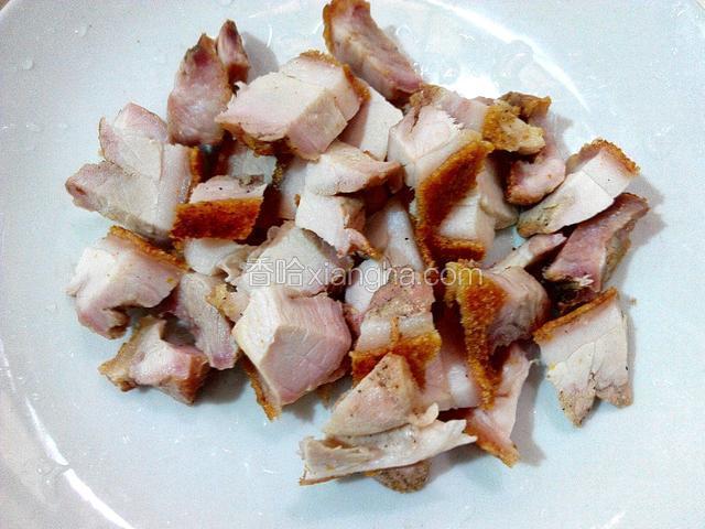 烧肉切块