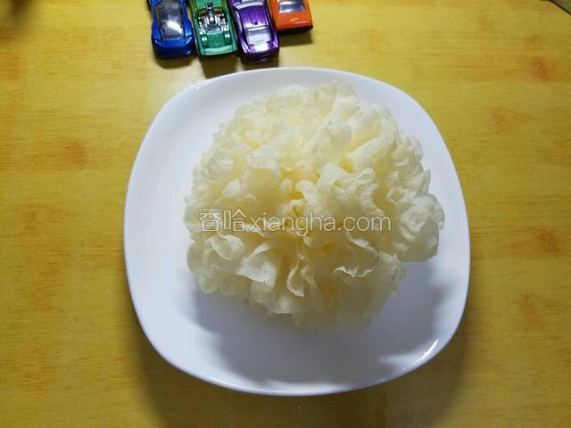 我购买的是鲜银耳，整大朵。
