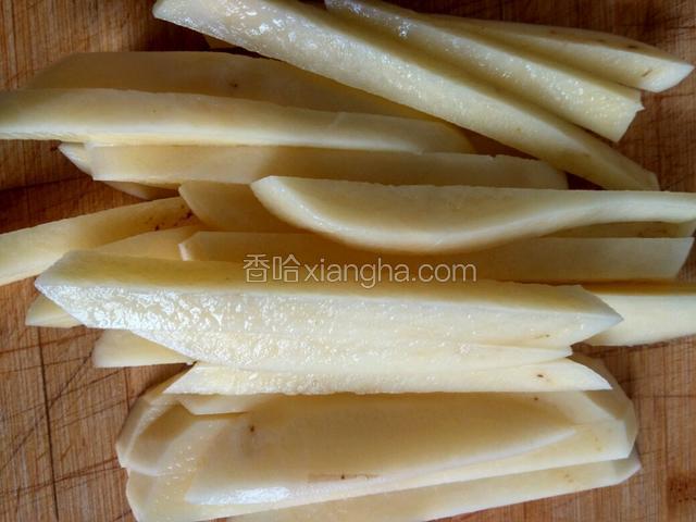 切成条，必须均匀