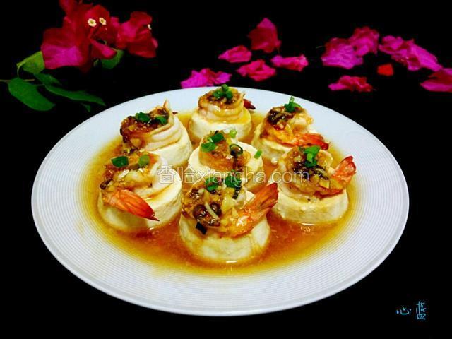 豆腐蒸虾