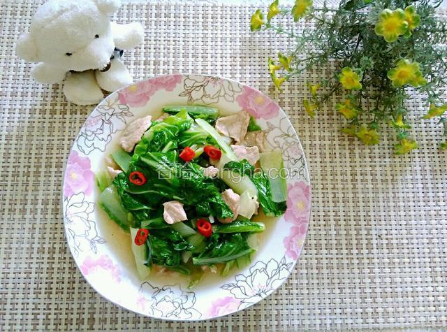 小白菜炒肉