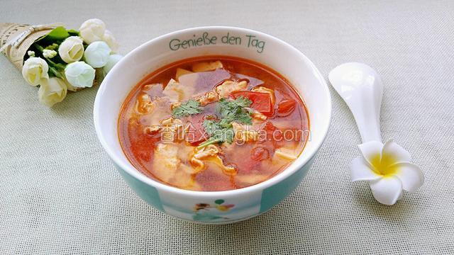 番茄鸡蛋豆腐汤