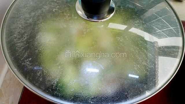 添入清水盖上锅盖，中火炖煮五分钟。