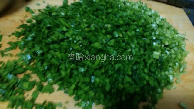 韭菜切碎