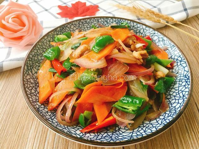 肉炒洋葱胡萝卜
