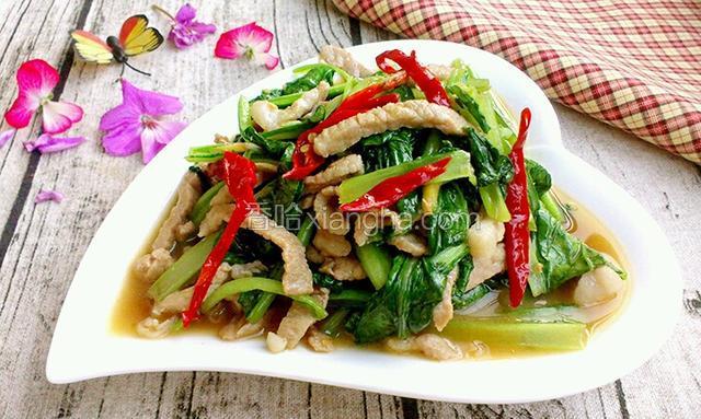肉炒小白菜
