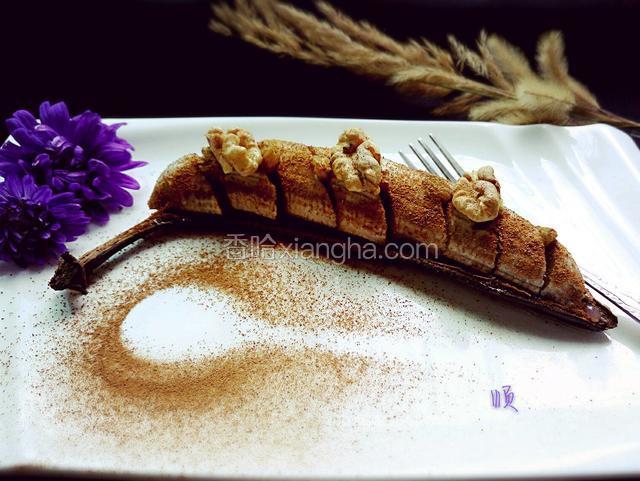 肉桂葡萄干烤香蕉