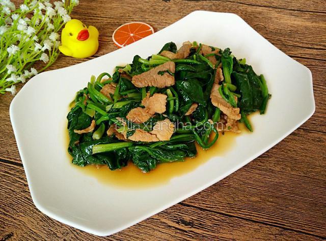 菠菜炒肉