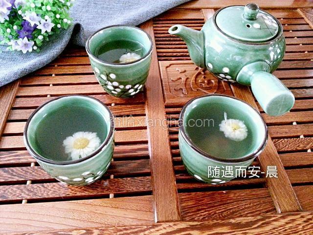 雪梨菊花茶