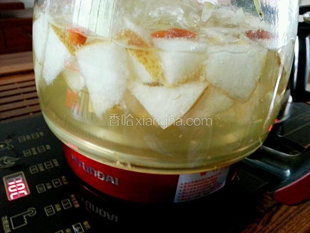 再次启动养生壶花草茶，时间到就好了