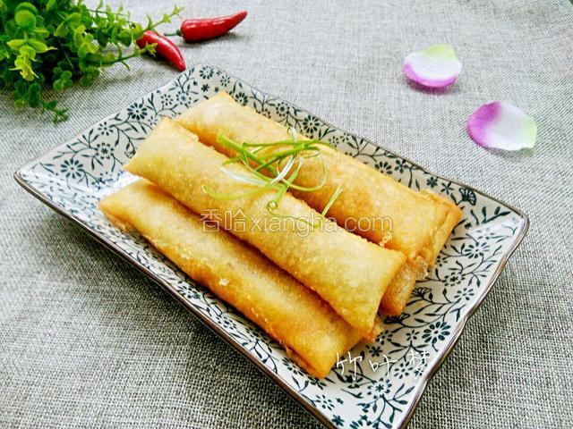 西葫芦三丝春卷