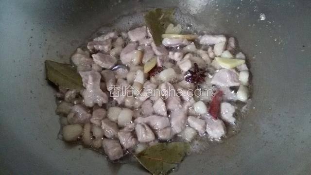 要把水分完全炒出，要把肉和香料的香味都炒出来。