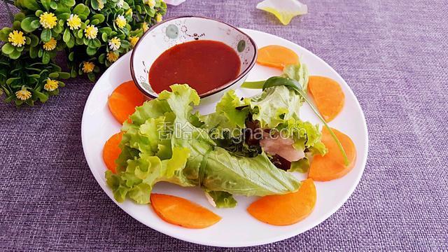 五花肉生菜包
