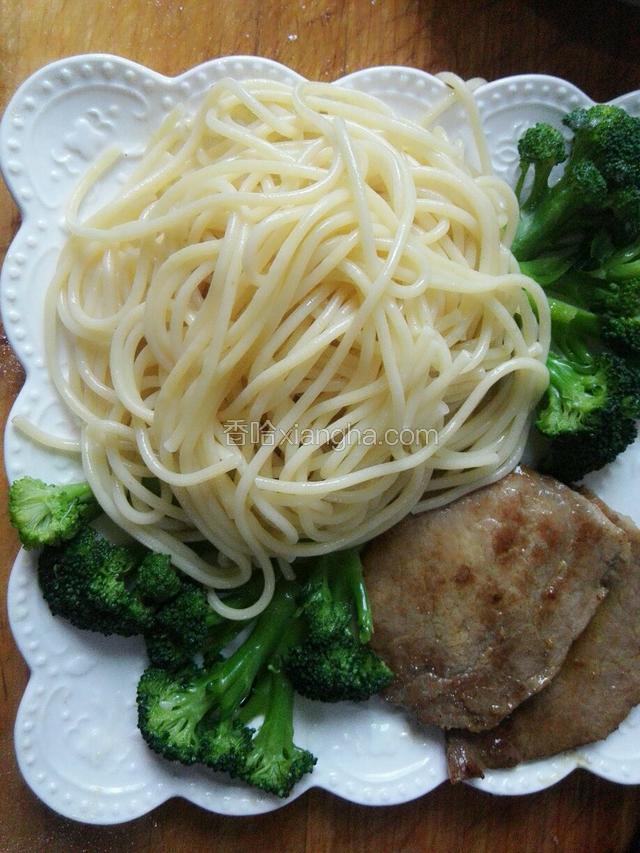 所以食材放入盘子中