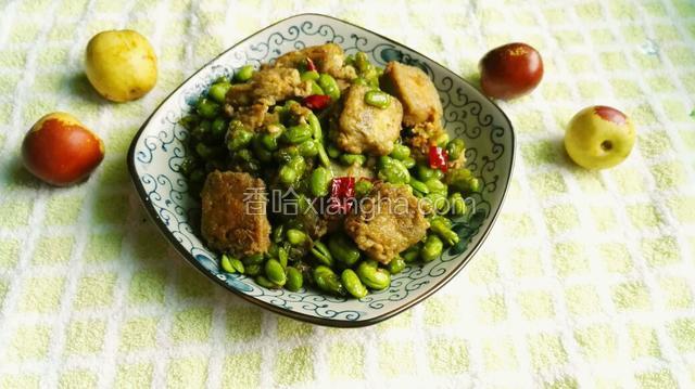 臭豆腐煎毛豆儿