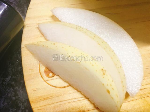 切三片小的装饰用。