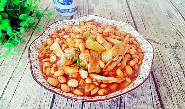 黄豆烧鲜茄