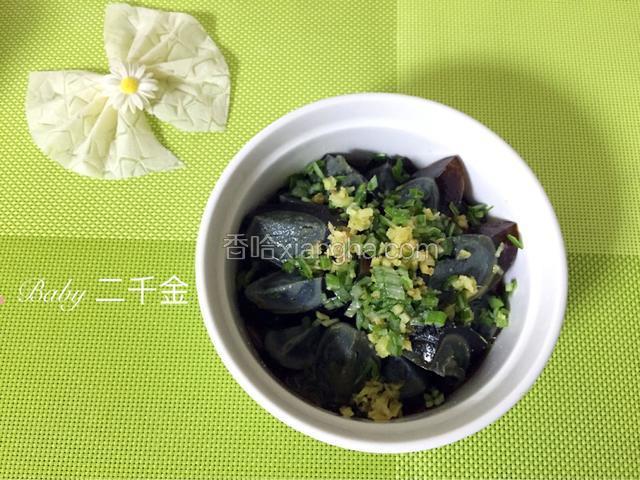 凉拌松花蛋 简易菜