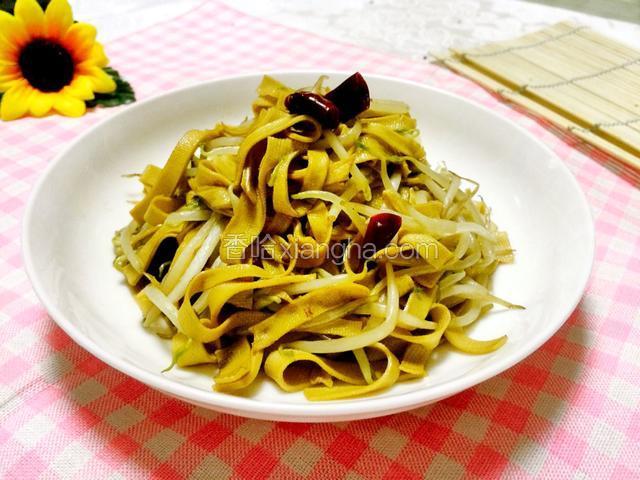 干豆腐炒豆芽