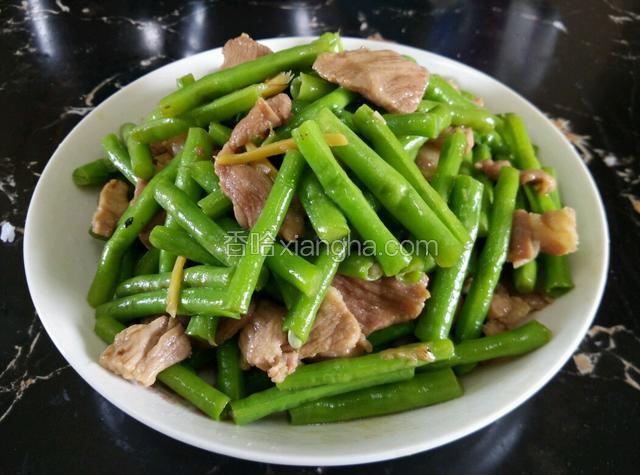 豆角炒肉片