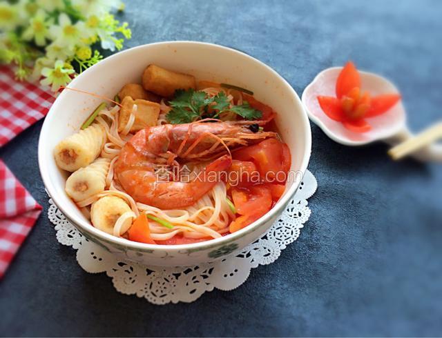 鲜虾丸子面