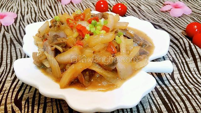 洋葱炒鸭肾