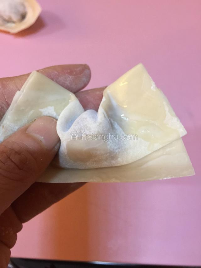 两个角上蘸水