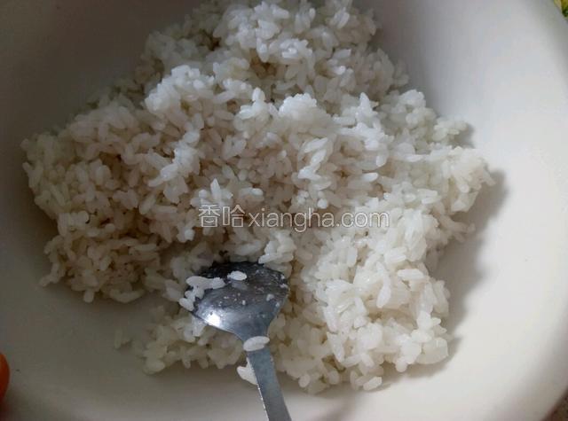 取适量米饭备用。