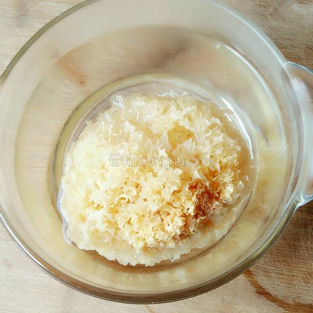 银耳提前用温水泡发