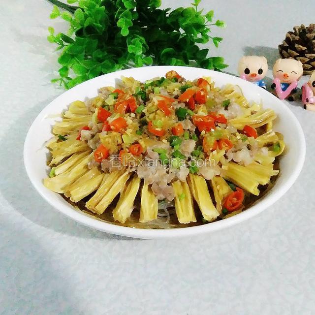 腐竹肉末蒸粉丝