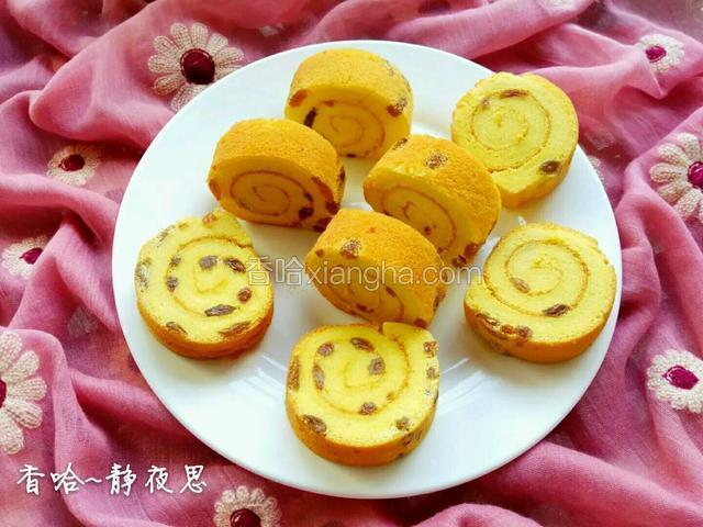 葡萄干蛋糕卷