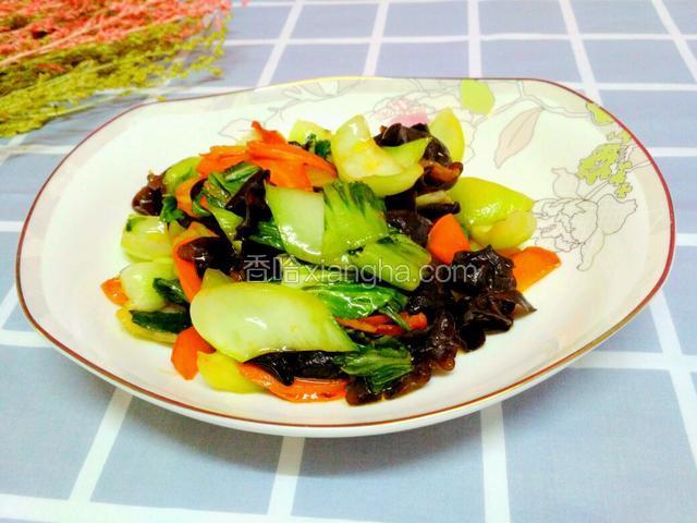 蚝油炒三样